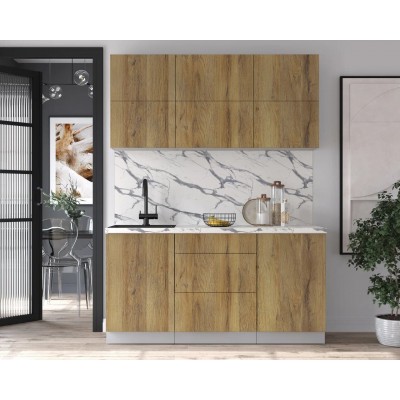 Готовая кухня Матте Soft-touch 1,6А (Дуб вотан/ Дуб вотан) фабрика Интерлиния Готовая кухня Матте Soft-touch 1,6А (Дуб вотан/ Дуб вотан) фабрика Интерлиния