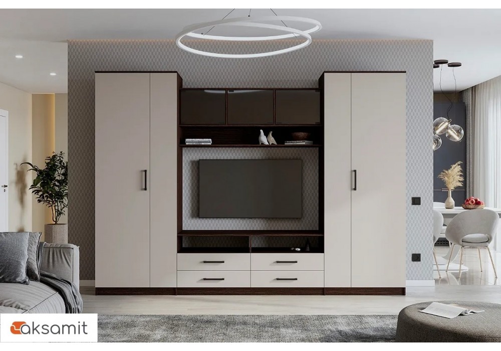 Гостиная Палермо-9 (Файнлайн мокка/Сатин)  фабрика Астрид-мебель в Минске Гостиная Палермо-9 (Файнлайн мокка/Сатин)  фабрика Астрид-мебель