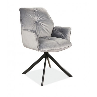 Стул SIGNAL BOOGIE II VELVET Bluvel 14 серый/черный мат Стул SIGNAL BOOGIE II VELVET Bluvel 14 серый/черный мат
