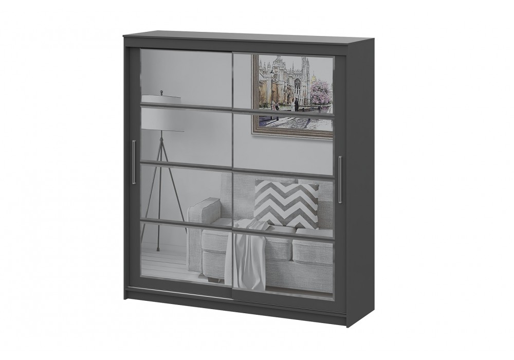 Шкаф-купе NN Мебель К ШКП-3 (2,0) МАКС (Графит серый) в Минске Шкаф-купе NN Мебель К ШКП-3 (2,0) МАКС (Графит серый)
