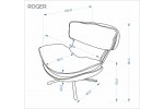 Кресло HALMAR ROGER (коричневый/черный)