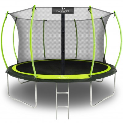 Батут пружинный с защитной сеткой Calviano 374 см - 12ft INSIDE master green