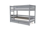 Двухъярусная кровать Джуниор массив сосны  (антрацит)  фабрика БравоМебель в Минске Двухъярусная кровать Джуниор массив сосны  (антрацит)  фабрика БравоМебель