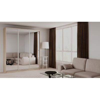 ШКАФ-КУПЕ ELGON EEX 05 (Дуб элисон/Хром)  фабрика Рэйгрупп