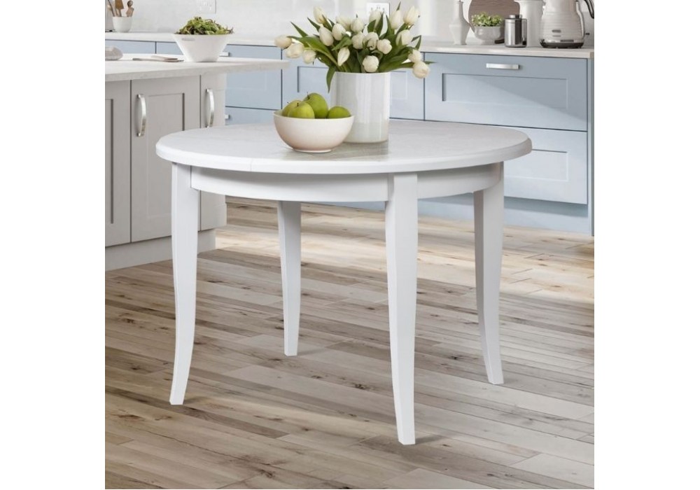 Обеденный стол Фидес 105(135)x105 (белый) в Минске Обеденный стол Фидес 105(135)x105 (белый)