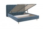 Кровать "Рино"  (Джинс) с подъёмным механизмом  160х200  фабрика БравоМебель в Минске Кровать "Рино"  (Джинс) с подъёмным механизмом  160х200  фабрика БравоМебель