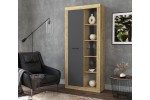 Шкаф с витриной LOFT  LT-ШВ1 (Дуб золотой/Антрацит)  фабрика Интерлиния в Минске Шкаф с витриной LOFT  LT-ШВ1 (Дуб золотой/Антрацит)  фабрика Интерлиния