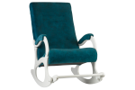 Кресло-качалка Бастион-4-2 арт.Goya teal Белые ноги в Минске Кресло-качалка Бастион-4-2 арт.Goya teal Белые ноги