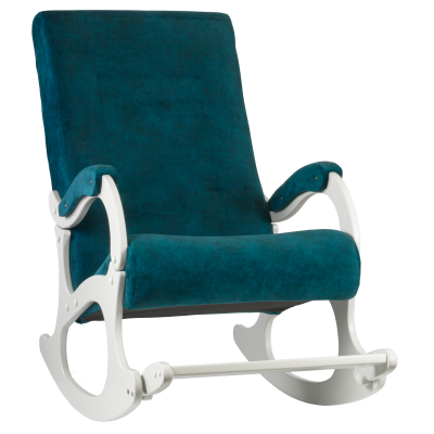 Кресло-качалка Бастион-4-2 арт.Goya teal Белые ноги