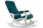 Кресло-качалка Бастион-4-2 арт.Goya teal Белые ноги в Минске Кресло-качалка Бастион-4-2 арт.Goya teal Белые ноги