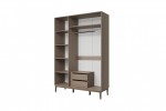 Шкаф распашной ШР 3 Гориция (Лак Мокко мус) фабрика Браво Мебель