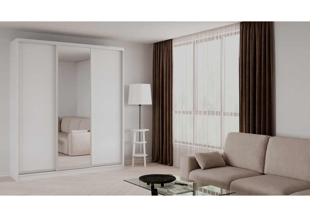 ШКАФ-КУПЕ ELGON BBX 04 (Белый премиум/Хром) фабрика Рэйгрупп в Минске ШКАФ-КУПЕ ELGON BBX 04 (Белый премиум/Хром) фабрика Рэйгрупп