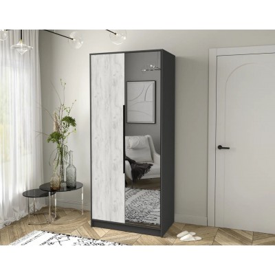 Шкаф комбинированный Концепт  КТ-Ш2(З) (Антрацит/Дуб белый) фабрика Интерлиния  