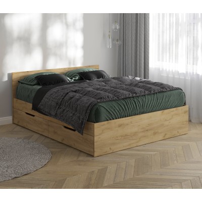 Кровать Анеси-23 (Дуб золотой)  фабрика Интерлиния  