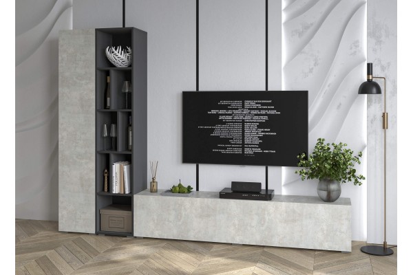 Гостиная Neo - 9  (Антрацит/Бетон лайт)  фабрика Интерлиния