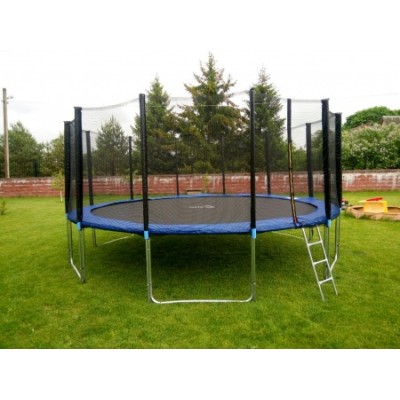 Батут Atlas Sport 374 см - 12ft PRO (усиленные опоры) BLUE