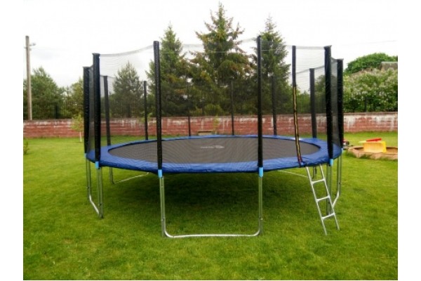Батут Atlas Sport 374 см - 12ft PRO (усиленные опоры) BLUE
