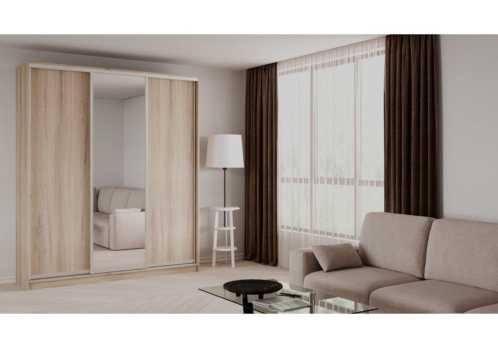 ШКАФ-КУПЕ ELGON EEX 04 (Дуб элисон/Хром) фабрика Рэйгрупп в Минске ШКАФ-КУПЕ ELGON EEX 04 (Дуб элисон/Хром) фабрика Рэйгрупп