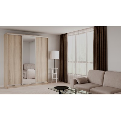 ШКАФ-КУПЕ ELGON EEX 04 (Дуб элисон/Хром)  фабрика Рэйгрупп