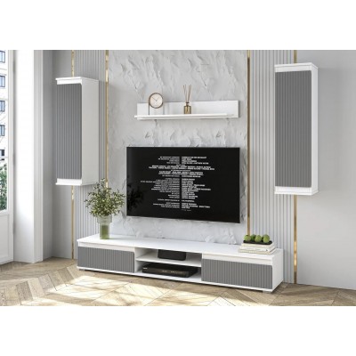 Гостиная Neo 10 (Белый платинум/Серый)  фабрика Интерлиния  