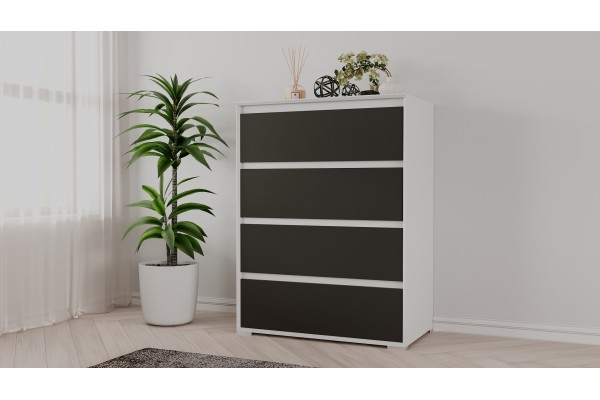 Комод Aleksa RG-04  (Белый премиум/Кобальт)  фабрика Рэйгрупп