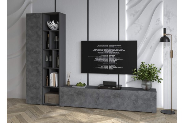 Гостиная Neo - 9  (Антрацит/Бетон портленд)  фабрика Интерлиния