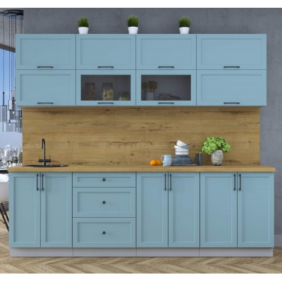 Готовая кухня Тренд Soft-touch 2,5Б (Океан/Океан) фабрика Интерлиния Готовая кухня Тренд Soft-touch 2,5Б (Океан/Океан) фабрика Интерлиния