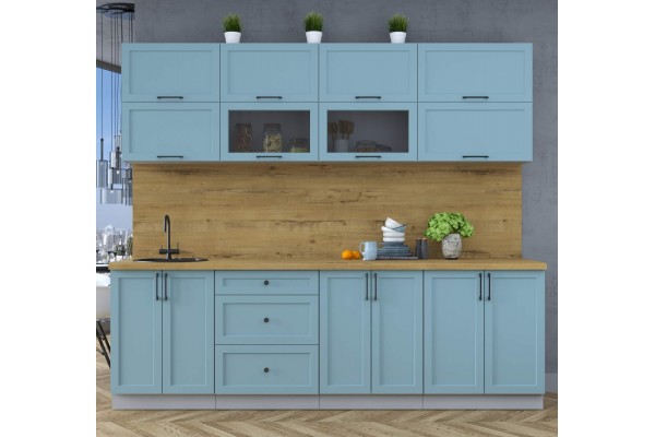 Готовая кухня Тренд Soft-touch 2,5Б (Океан/ Океан) фабрика Интерлиния