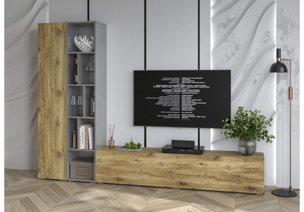 Гостиная Neo - 9 (Серебро/Дуб нокс) фабрика Интерлиния в Минске Гостиная Neo - 9 (Серебро/Дуб нокс) фабрика Интерлиния