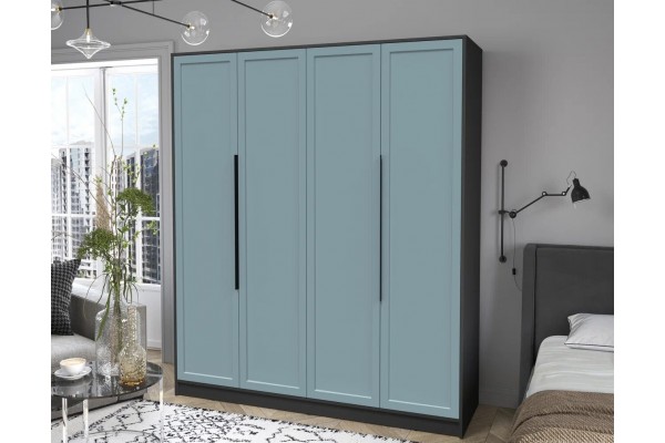 Шкаф комбинированный Концепт Тренд КТ-Ш4 (Антрацит/Океан) фабрика Интерлиния