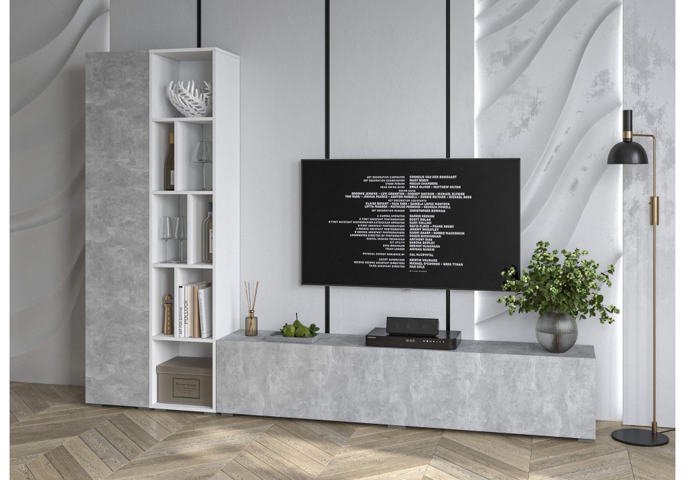 Гостиная Neo - 9 (Белый платинум/Бетон) фабрика Интерлиния в Минске Гостиная Neo - 9 (Белый платинум/Бетон) фабрика Интерлиния