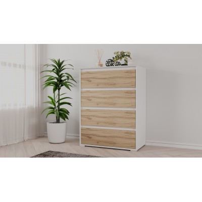 Комод Aleksa RG-04  (Белый премиум/Дуб элисон)  фабрика Рэйгрупп