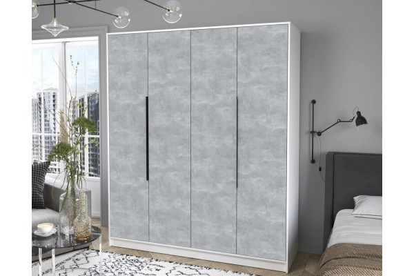 Шкаф комбинированный Концепт КТ-Ш4  (Белый/Бетон) фабрика Интерлиния