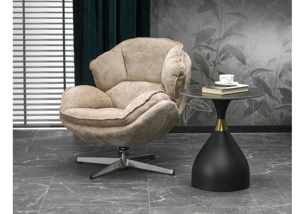 Кресло HALMAR GUIDO бежевый/хром в Минске Кресло HALMAR GUIDO бежевый/хром