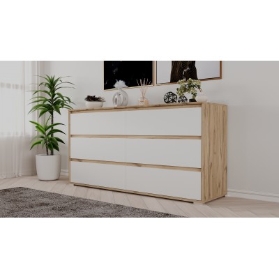 Комод Aleksa RG-06  (Дуб элисон/Белый премиум)  фабрика Рэйгрупп