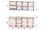 Готовая кухня Матте Soft-touch 2,1А (Белый/ Мята) фабрика Интерлиния