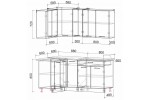 Кухонный гарнитур Мила 1,2х1,7 м (Вудлайн кремовый/Антрацит) фабрика Интерлиния