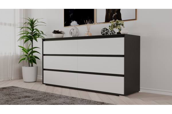 Комод Aleksa RG-06  (Кобальт/Белый премиум)  фабрика Рэйгрупп