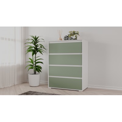 Комод Aleksa RG-04  (Белый премиум/Зеленый самшит)  фабрика Рэйгрупп