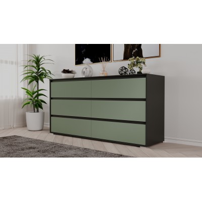 Комод Aleksa RG-06  (Кобальт/Зеленый самшит)  фабрика Рэйгрупп