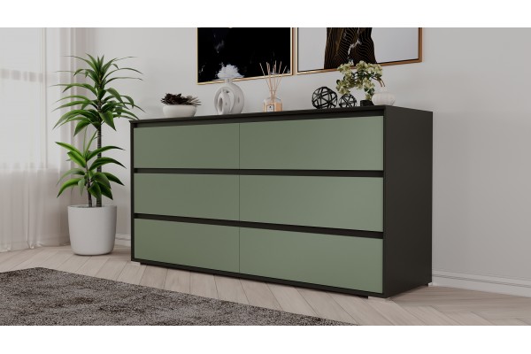 Комод Aleksa RG-06  (Кобальт/Зеленый самшит)  фабрика Рэйгрупп
