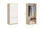 Шкаф 4 двери "Стелс" (Дуб сонома/белый) фабрика Империал в Минске Шкаф 4 двери "Стелс" (Дуб сонома/белый) фабрика Империал