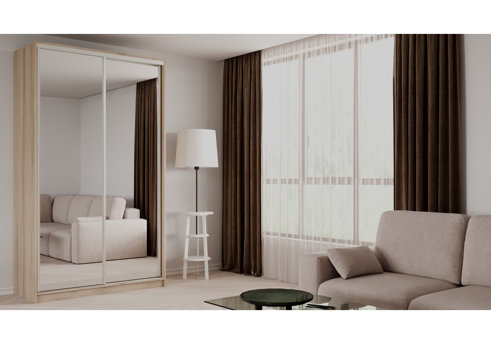 Шкаф-купе Elgon EEX 01 (Дуб элисон/Хром) фабрика Рэйгрупп в Минске Шкаф-купе Elgon EEX 01 (Дуб элисон/Хром) фабрика Рэйгрупп