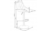 Стул барный HALMAR H101 серый/черный в Минске Стул барный HALMAR H101 серый/черный