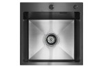 Кухонная мойка из нержавейки BLANTEK LS-5050B Nano black (+ 500B40B)