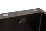 Кухонная мойка из нержавейки BLANTEK LS-5848B Nano black (+ 500B40B)