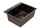 Кухонная мойка из нержавейки BLANTEK LS-5848HN Honeycomb Nano black (+ 500B40B)
