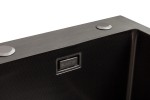Кухонная мойка из нержавейки BLANTEK LS-5848HN Honeycomb Nano black (+ 500B40B)