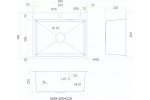 Кухонная мойка из нержавейки BLANTEK LS-5848HN Honeycomb Nano black (+ 500B40B)