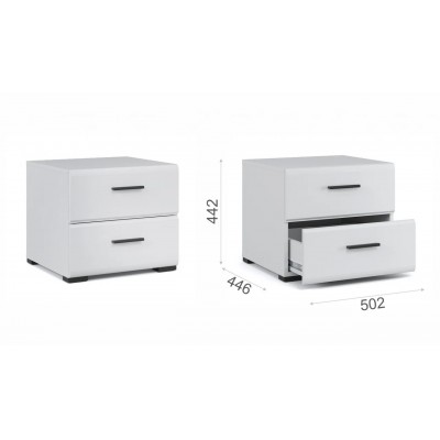 Тумба прикроватная Йорк (Белый/белый глянец) фабрика Империал  Тумба прикроватная Йорк (Белый/белый глянец) фабрика Империал